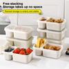 1/2/5Pcs Large Capacity Fresh-Keeping Box Kitchen Food Sealed Storage Container Plastic Fruit Vegetable Packaging Storage Box