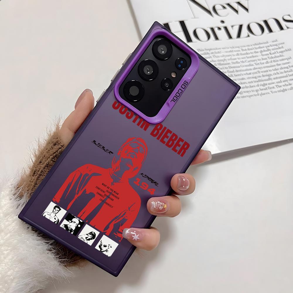 Singer J-Justin B-Bieber Phone Case For Samsung Galaxy S25 Edge S24 S23 S22 S21 S20 Ultra Funda Silicone Silver Cover