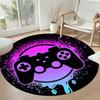 Spielcontroller Runder Teppich Perfekt für Esszimmer Balkon Schlafzimmer Flur Rutschfester Runder Teppich Büro Heimdeko