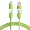 4-in-1 100W Silicone Charging Cable for Apple & Huawei - Type-C Fast Data & Flash Charge