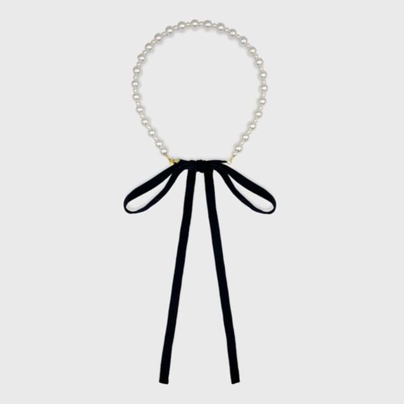 Jean Paul Clarisse Velvet Tail Pearl Hairband JP-24-443HB