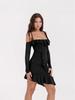 European & American One-Shoulder Ruffled Slim-Fit Mini Dress