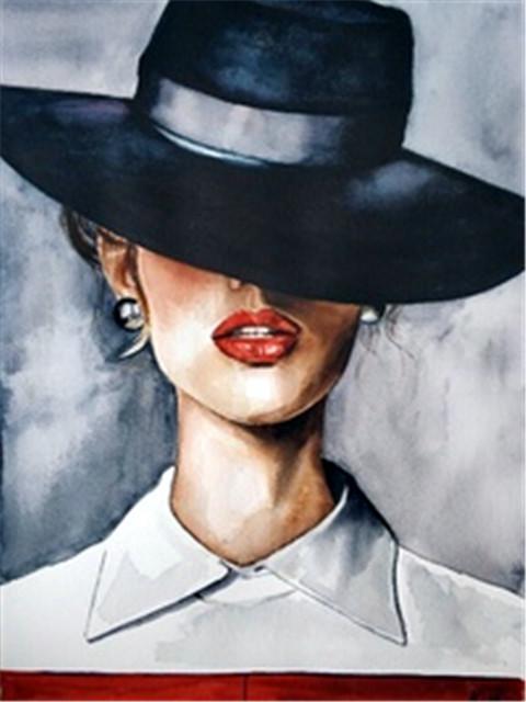 Tam Yuvarlak/Kare Matkap Elmas Nakış Şapka Kadın Mozaik El Yapımı Hediye Elmas Boyama Portre Mozaik İğne Ev Dekor