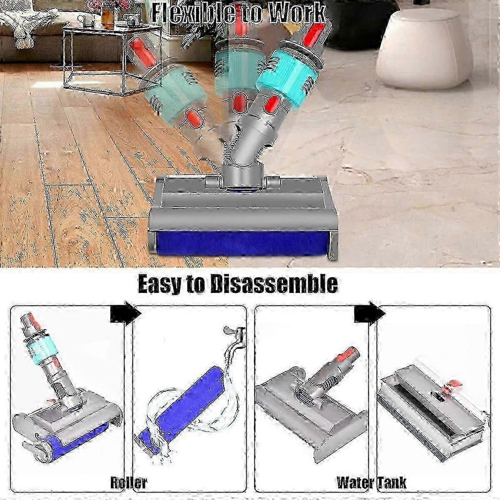 Washing Brush for V7 V8 V10 V11 V15 Electric Mop Wet and Dry with Green Light Cleans and Dries Hard Less