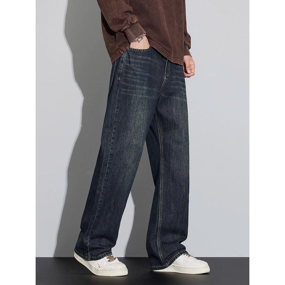 Men's Retro High Street Loose Wide Leg Jeans - Spring & Autumn Style