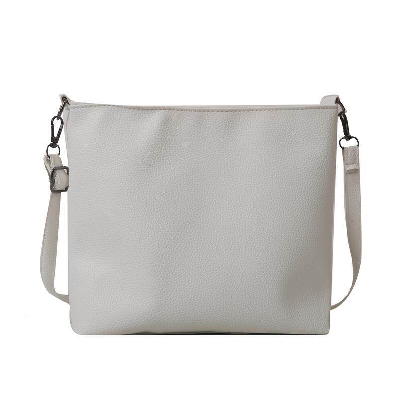 

Women Lychee Fashion Grain Pu Leather Handbag Crossbody Tote Shoulder Bag Gift білий