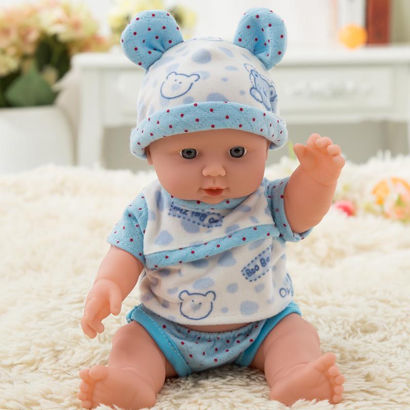 30cm Soft Vinyl Baby Doll - Children's Toy with Simulation Features for Playhouse Fun.