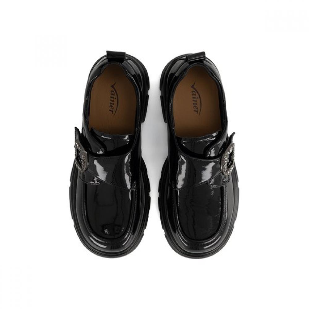 Vainer Women Comfort Oversole Loafer Black Samm030ak
