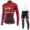 2026 Long Sleeved Cycling Suit Set  Women's Cycling Bib Women's Exclusive Seat Cushion Autumn Winter Cycling Sportswear Set Road Cycling Top