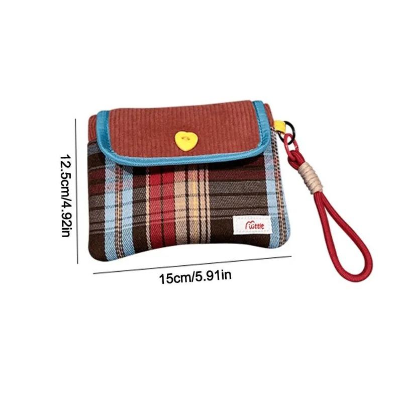 Grid Storage Bags, Mini Bags, Portable Sanitary Napkin Storage Bags, High-quality Handbags, High-quality Coin Purses