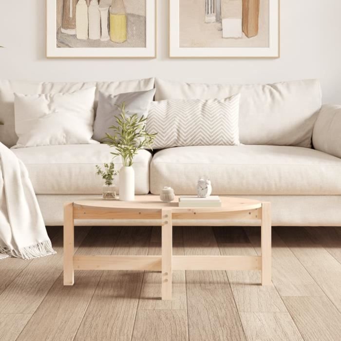 VidaXL Table basse 87x48x35 cm Bois massif de pin 822322