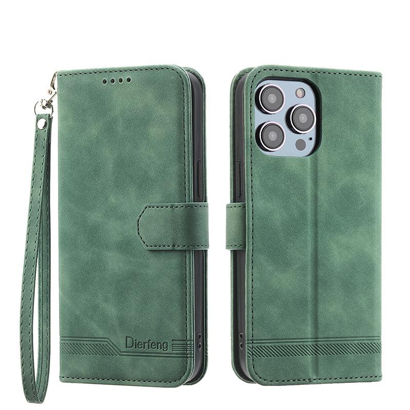 Foreign Trade Flip Card Protective Case, Suitable for Iphone15 Mobile Phone Leather Case Samsung Skin-sensitive Magnetic Suction Sharp MOTO