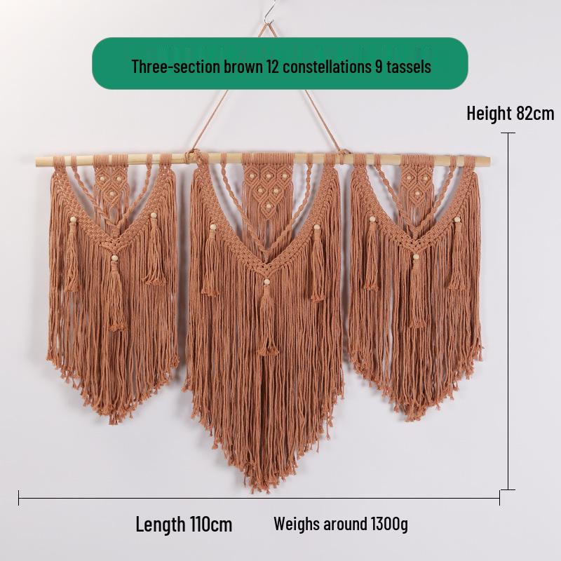 Europäische Böhmische Gewebte Baumwollseil Wandteppich mit Quasten – DIY Heim Wandbehang Dekoration.