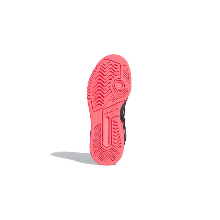 adidas Originals Drop Step J Comfortable Slip Resistant Mid Top Kids' Skateboarding Shoes Black Pink Teenagers FV4890