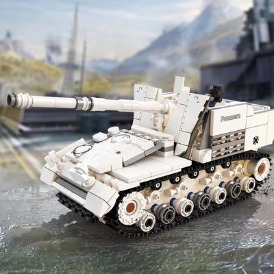 Militär WW2 Panzerabwehr Armee Kampffahrzeug Waffe Panzerwagen Spielzeug Bausteine Ziegel Modell Neujahr Kindertag Geschenke