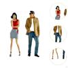 2 Stück 1/64 Frauen und Männer Figuren Tiny People Modell Layout Handwerk Sammlungen Handgemalte