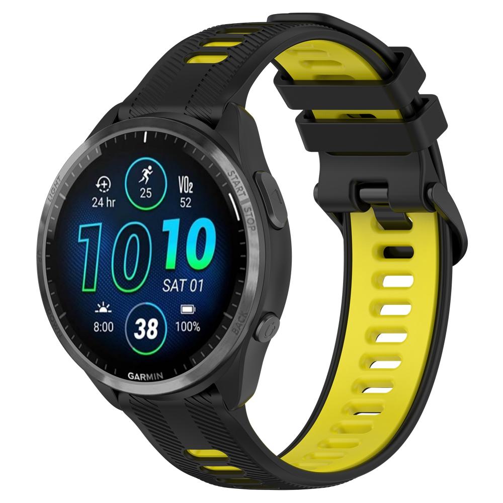 Zweifarbiger Silikon-Uhrenarmband für Garmin Forerunner 970 965 955 945 935 745 Uhr Smartwatch Ersatz-Uhrenarmbänder Zubehör