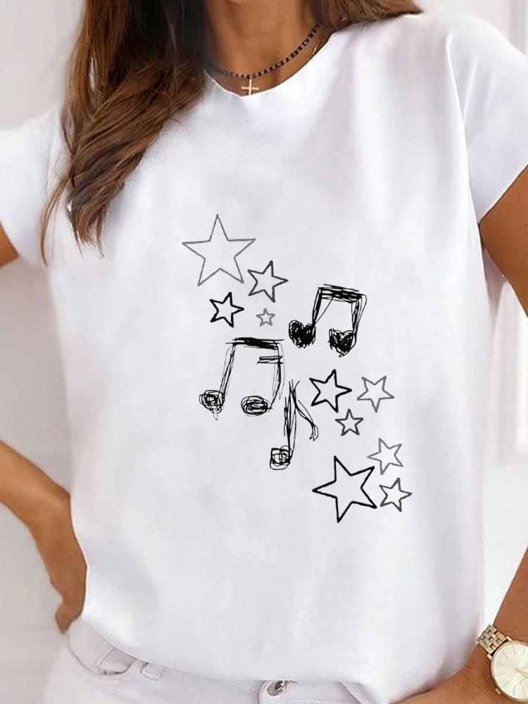 (Asian Size) sweet lovely flower style Women Casual T Shirt Tee Top Fashion Printed Lady Female Graphic Short Sleeve T-shirts Clothing