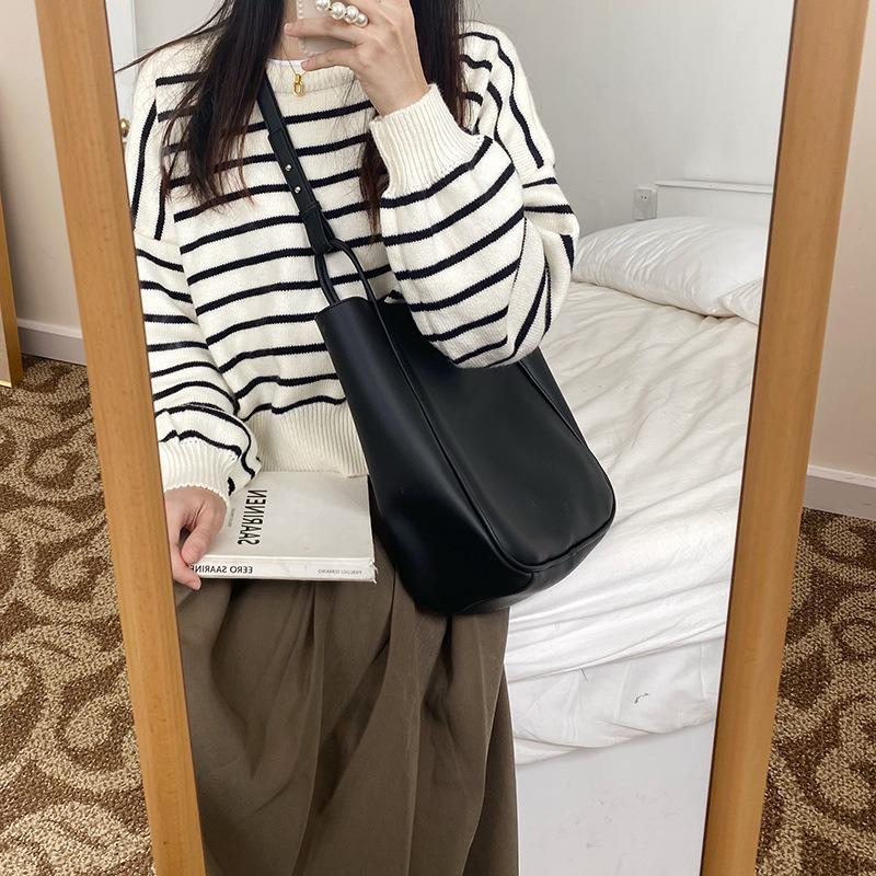 Dámská retro taška tote s velkou kapacitou - Všestranná taška přes jedno rameno pro práci a dojíždění