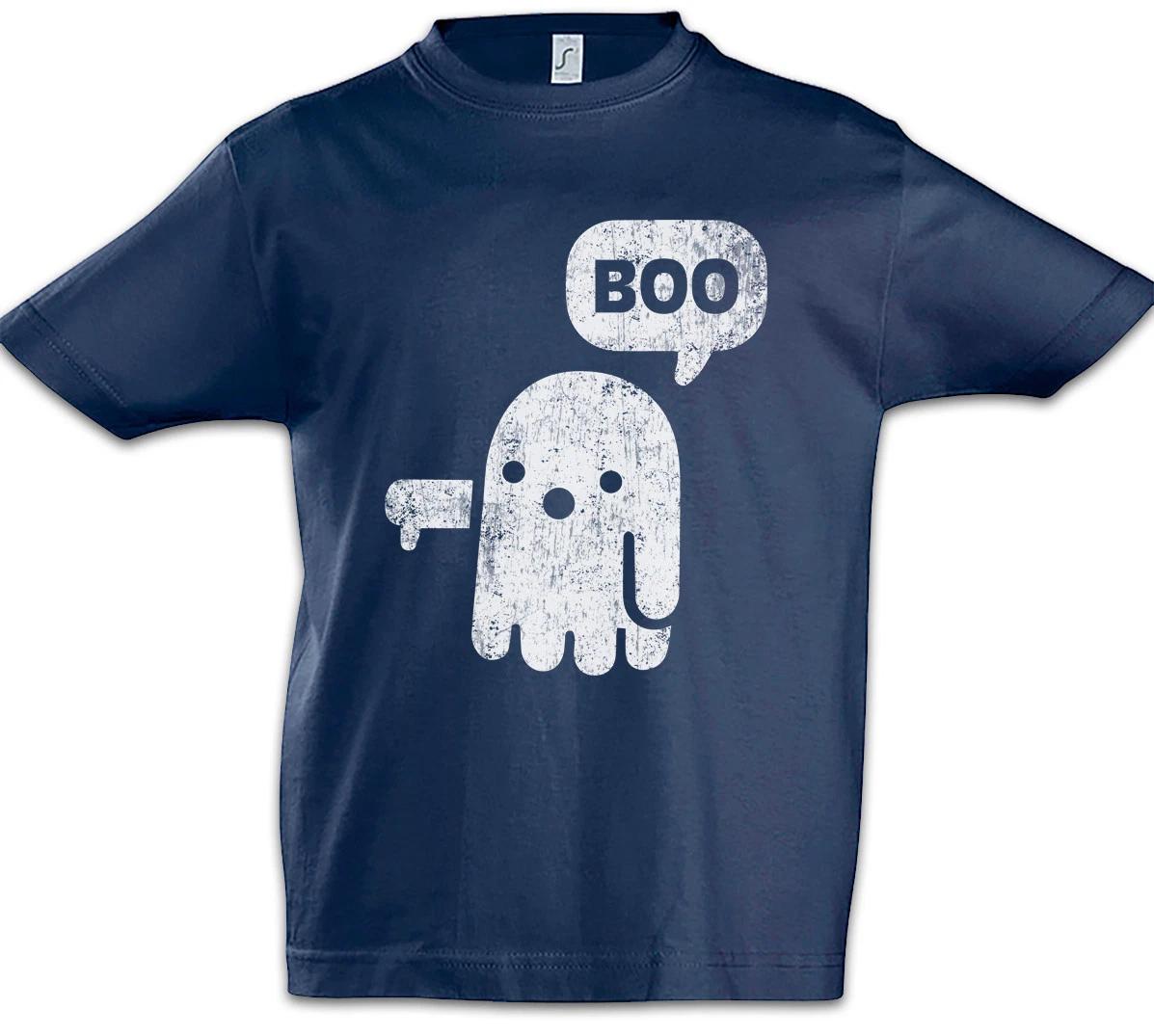 Boo II Kids Boys T-Shirt Fun Ghost Spirit Nerd Geek Halloween 120