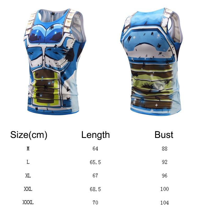 Premium Quality Men's Vegeta T-shirts Tank Top Dragon Ball Z Super 3d Sport Blouse Tee For Every Occasion
