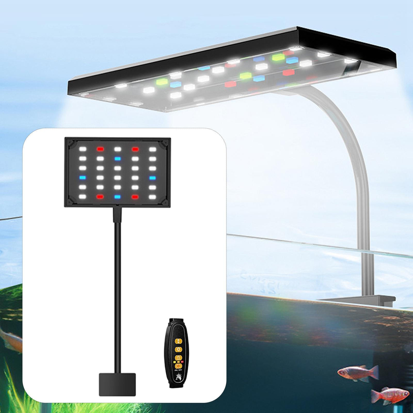 

Aquarium Light Black Accessories 120° Wide Angle Illumination Easy Installation Fish Tank Clip Width 12 cm