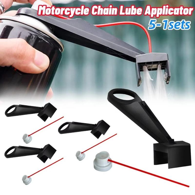 Motorcycle Chain Lube Applicator - Mess-Free Oil Tool with Precision Nozzle, Anti-Splash for ATV/Scooter, Cleaner Attachment Kit