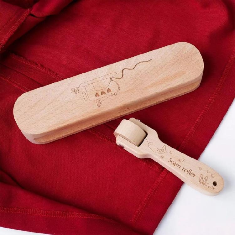 Tailors Clapper Set with Bone Pen and Seam Roller Pressing Tool Fabric Accessories Tailors Sewing Tool