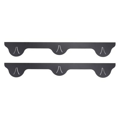 2 PIÈCES Remplisseur d'Espace de Cuisinière Acier Inoxydable Nettoyage Facile Noir Protection d'Espace de Comptoir de Cuisinière pour Cuisine