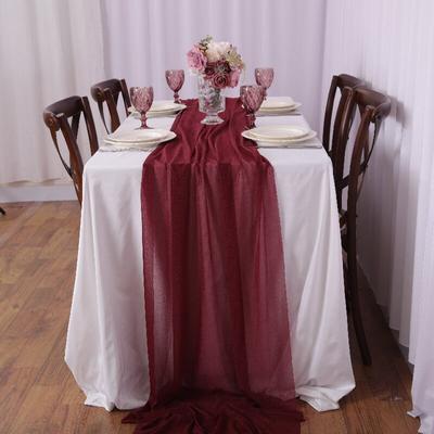 Şifon Masa Örtüsü Romantik Şeffaf Düğün Masa Örtüsü Parlak Tül Kumaş Süslemeleri Düğün, Doğum Günü Partisi, Akşam Yemeği İçin