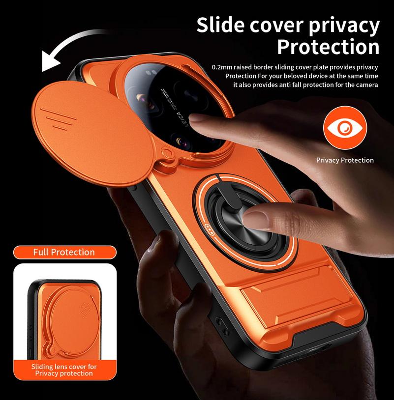 2 v 1 Držák na prsten s vestavěným magnetickým držákem do auta Pouzdro pro Xiaomi Mi 17 Ultra xiaomi17 ultra Ochranný kryt