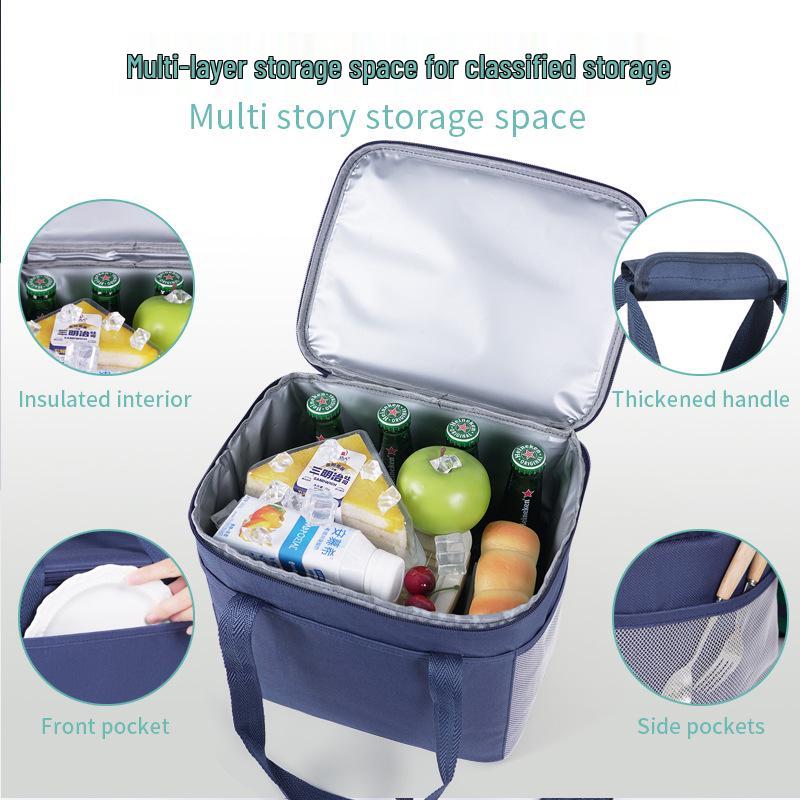 Large Insulated Tote Lunch Bag for Work or School - Thickened and Spacious Bento Bag