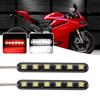 Universal Flexible 6 LED Motorcycle DRL Brake Light Turn Signal Light Strip Number License Plate Light Flashing Tail Stop Light