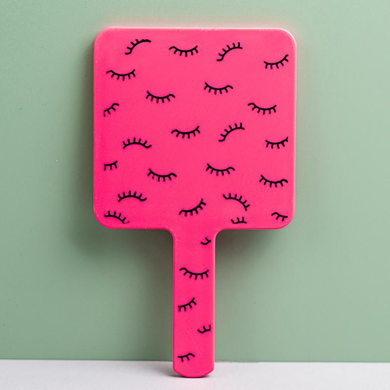 Kirpik Uzatma El Makyaj Aynası Kare Makyaj Makyaj Aynası Saplı El Aynası Spa Salonu Kompakt Aynalar