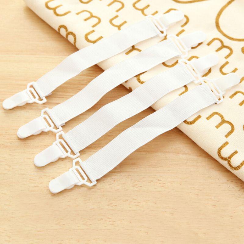 4 Pcs Useful Elastic Bed Sheet Clip Fasteners Grippers Holder Fixing Slip-Resistant Belt Mattress Cover Blankets
