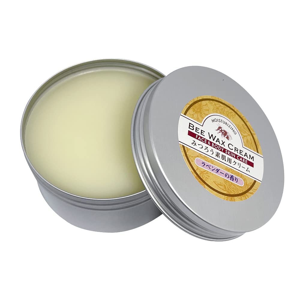 

Japanese-made beeswax cream for bare skin, lavender scent, 120g