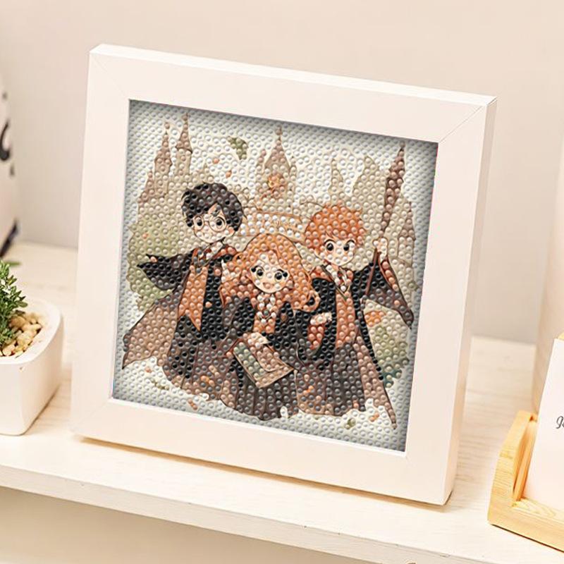 Stitch Bright Diamond Children Diy Handmade Full Diamond Sticker With Frame Children'S Point Diamond Painting Gift Cross-Border