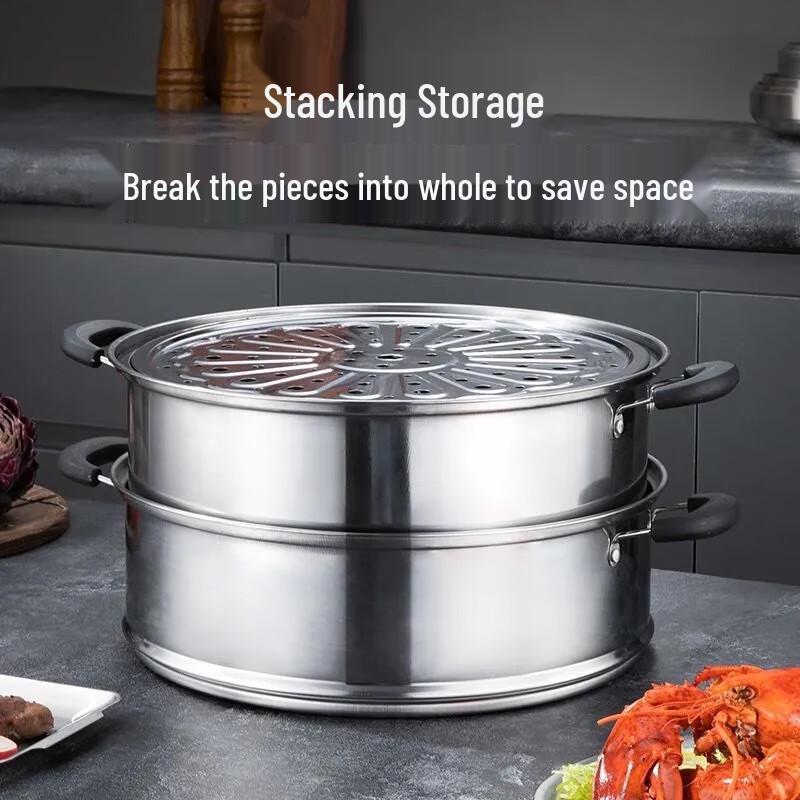 Thickened Stainless Steel Steamer Pot
