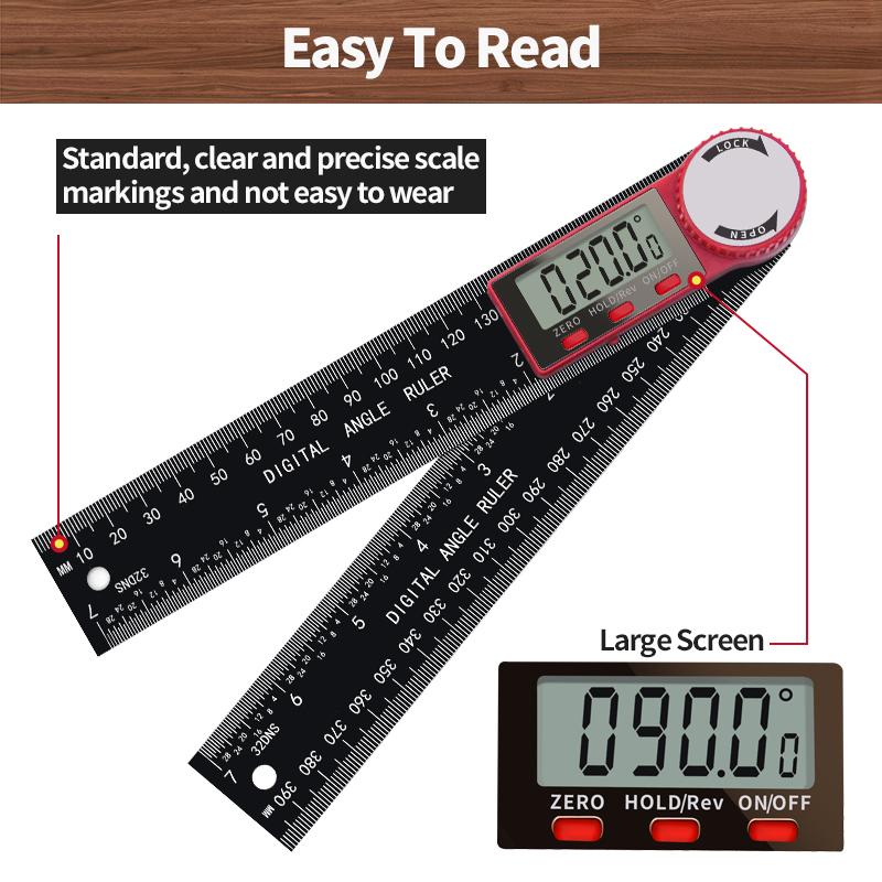 Best Price High Precision Measuring Tools Digital Angle Finder Protractor 200mm, 2 in 1 Miter Saw Protractor, Angle Finder Ruler