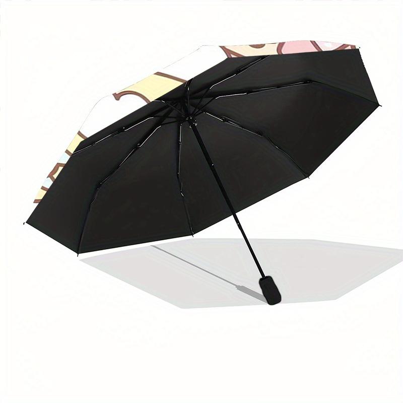 1pc Sanrio Rainbow Little twin stars Cartoon Umbrella, Portable 3-Fold Compact Umbrella, Suitable for Camping, Hiking and Travel, Ideal Easter Birthda