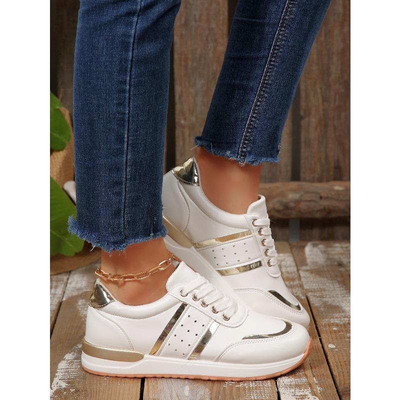 Autumn New Lace-up Breathable Sneakers Women's Plus Size 2025 Comfortable Low-Top Shoes