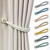 1 Pair Boho Style Braid Curtain Straps Fashion Curtain Buckle Magnetic Curtain Tieback  Decoration