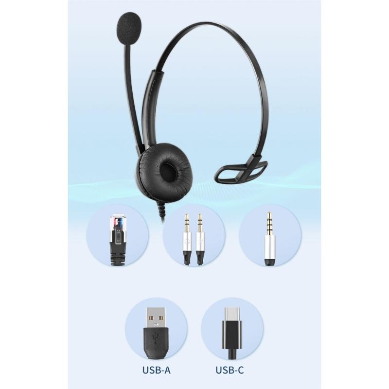 USB Headset Noise Cancelling Microphone for PC and Laptop for Online Classes and Business Meetings Noise Cancelling