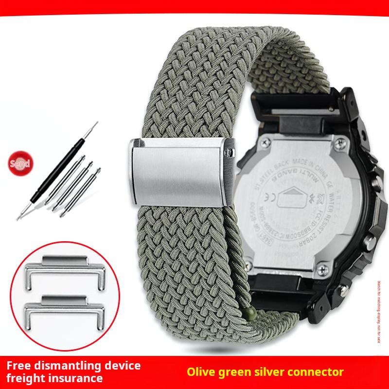 Für Casio G-SHOCK DW-5600 GW-B5600 GM5600 GW-M5610 GA2100 Uhrenband Herren Damen Gewebtes Nylon Camouflage Canvas Uhrenarmband Armband