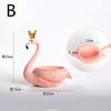 1Pcs Kreative Harz Handwerk Veranda Hause Lagerung Ornamente Flamingo Dekoration Lagerung Box