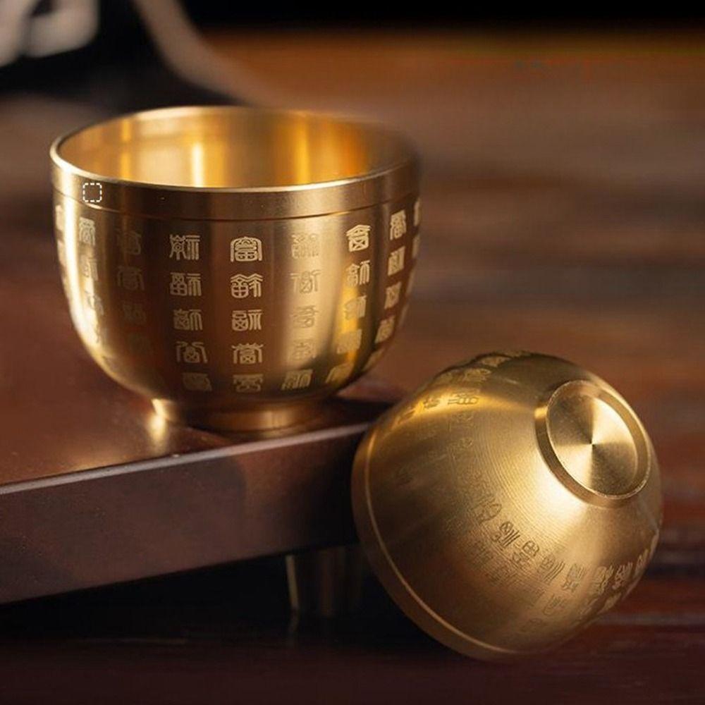 1Pcs Wealth Attracting Pure Brass Cornucopia Small Mini Baifu Jar Cup  Desktop Ornament