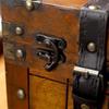 NEW Design Vintage Suitcase Wooden Storage Box W/Handle European Style Treasure Jewelry Chest Storage Case for Home Travel