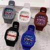 Fashion Women Watches Silicone Strap Sport Women Quartz Watch Waterproof Big Square Ladies Wristwatch Gifts Reloj Hombre