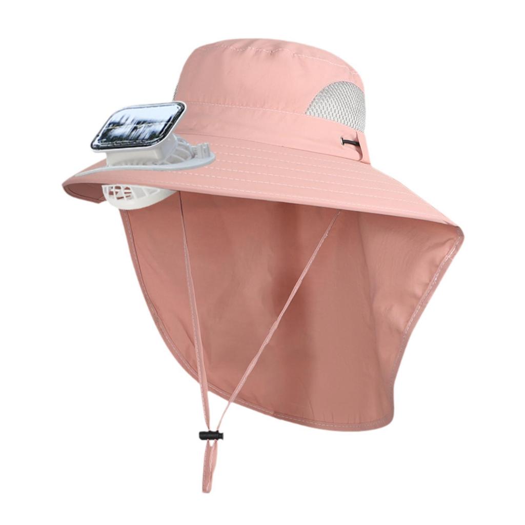 Children Outdoor Hat with Solar Fan Rechargeable Breathable Multipurpose Cooling