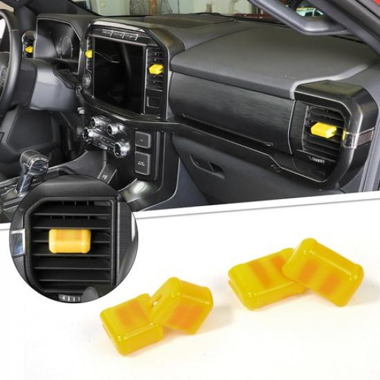 Center Control AC Air Conditioner Vent Cover Trim For Ford F150 2021 2022 Yellow
